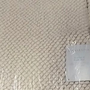 CASALUNA Textured Bath Mat 100% Cotton NWT 21” x 34”